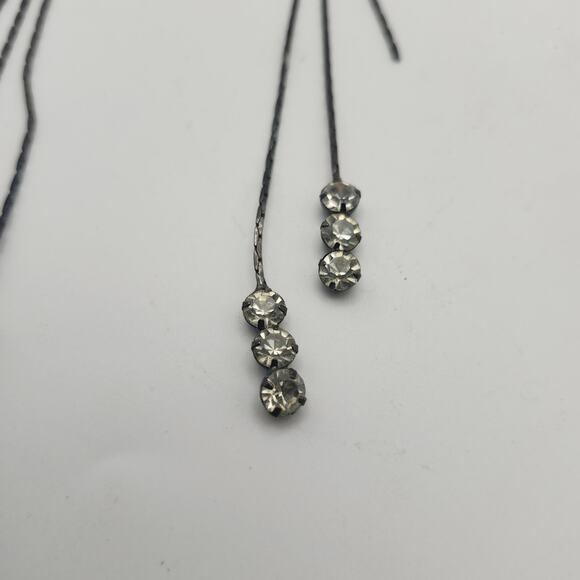 Y2K Sparkle Rhinestone Long Dangle Earrings Multi Strand Glam Party Statement - Picture 7 of 8